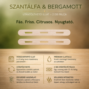 Szantálfa & Bergamott – 2 db MONASERA Essence