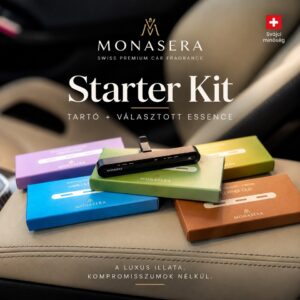 MONASERA Starter Kit – autóillatosító tartó és választható Essence illat